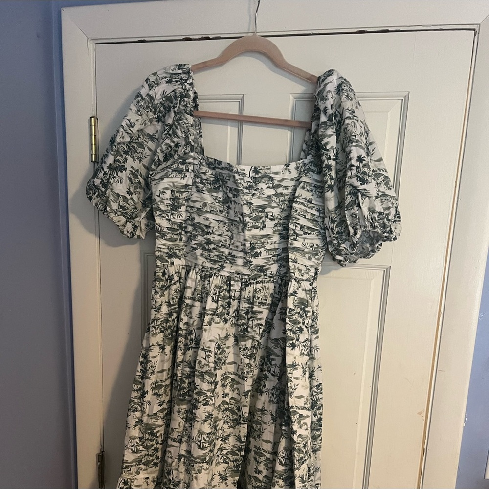 NWT Abercrombie Emerson Poplin Puff Sleeve dress